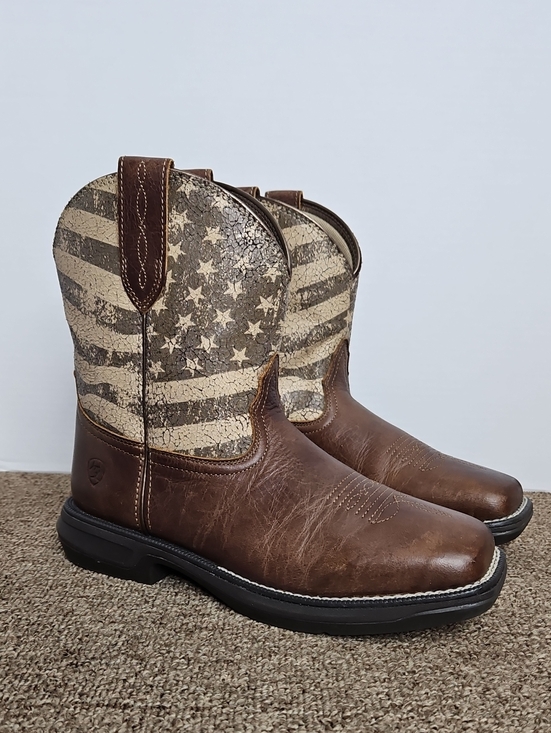 Ariat Shoes - Ariat Anthem Shortie Myra Flag Brown Leather Boots Sz 8 (C Width)